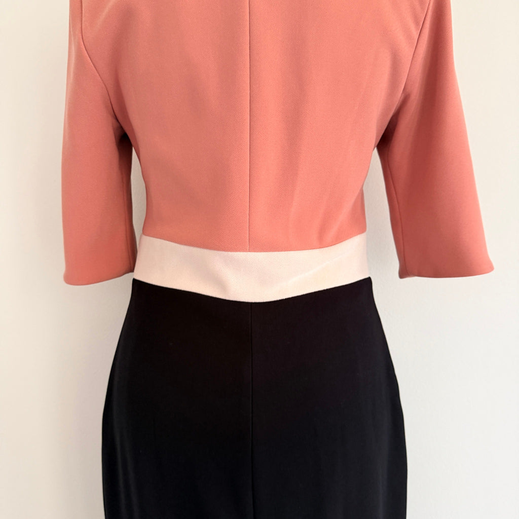 Portmans Colour Block Midi Dress Front Zip Detail Size 10 Casual - Image 15