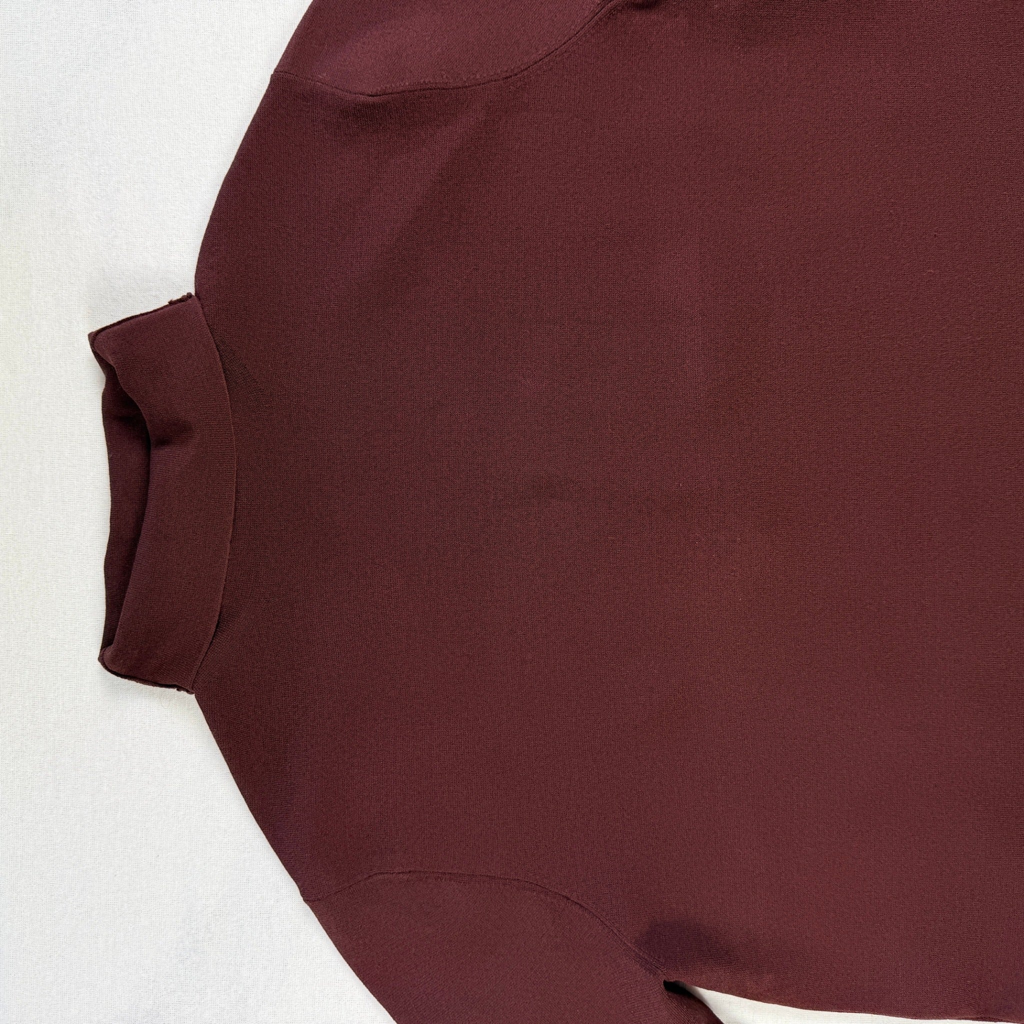 Scanlan Theodore Burgundy Longline Turleneck Knit Top Size m Funnel Neck - Image 16