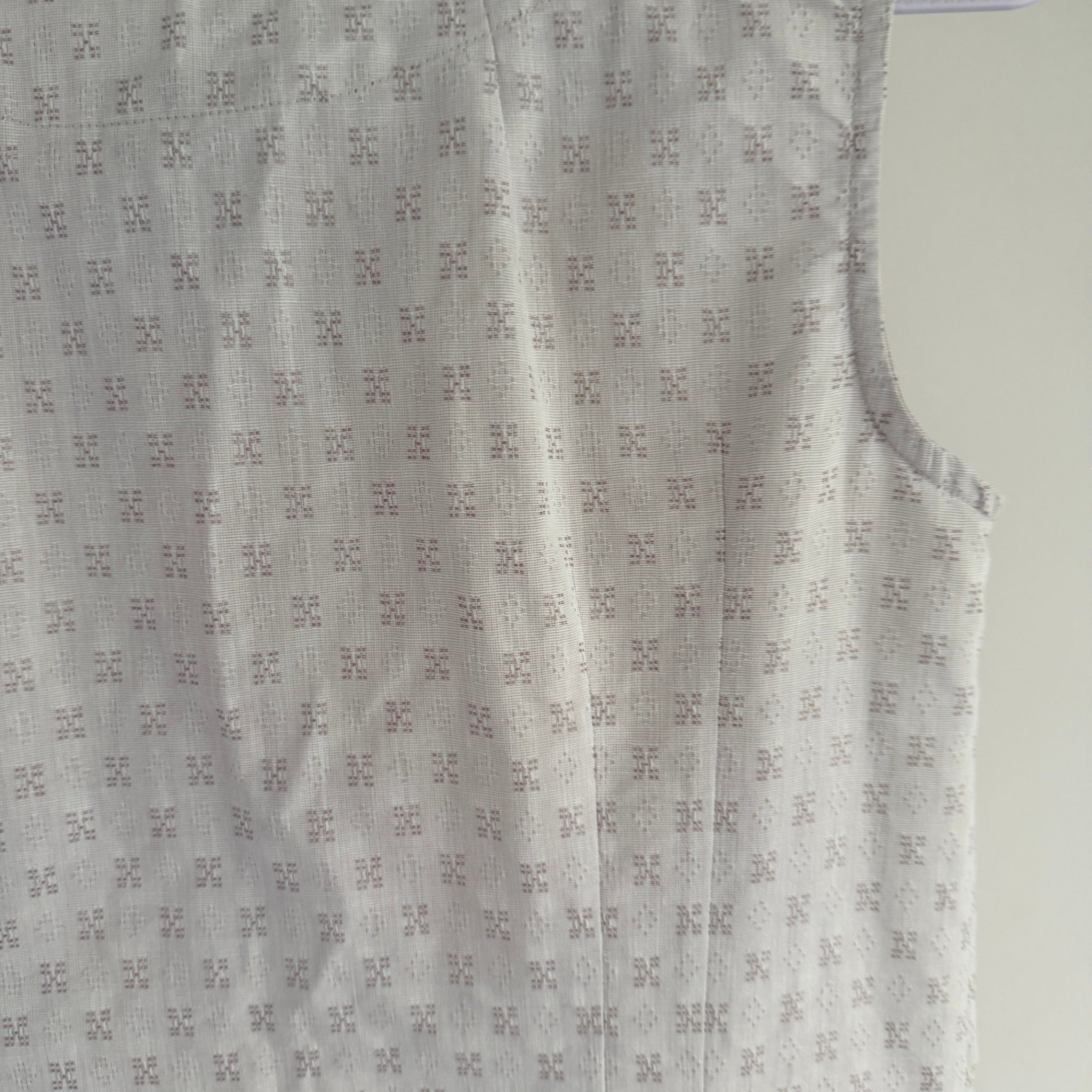 Kathmandu Grey Organic Cotton Sleeveless Button Dress Sz 12 Geometric Casual - Image 16