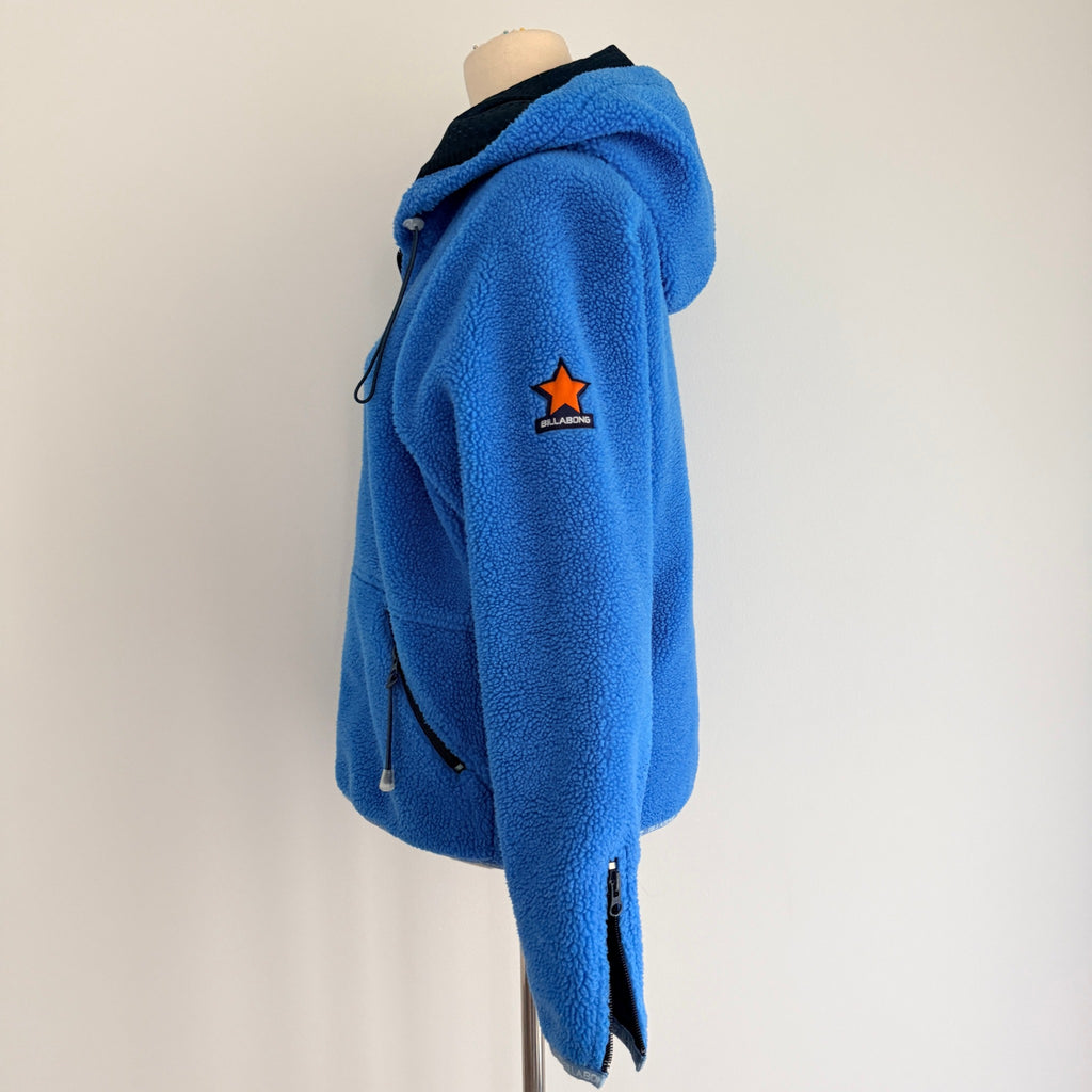 Billabong Blue Acrylic Polyester Fleece Hoodie Size 12 Vintage Casual - Image 9