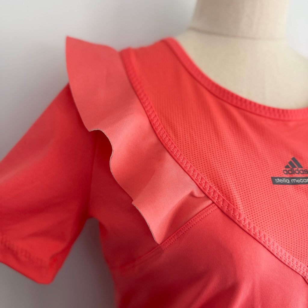 adidas stella mccartney by Stella McCartney Barricade Ruffle Top Orange Size M - Image 17