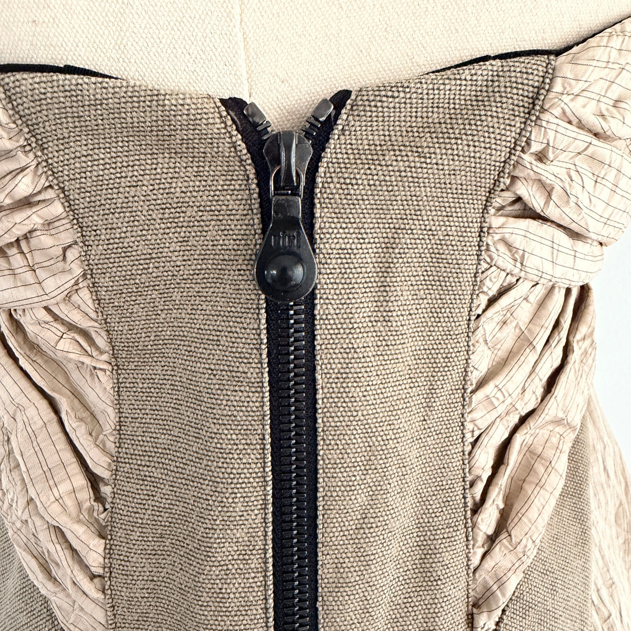 Manning Cartell Beige Polyester Strapless Dress Sz 12 Swarovski Crystal Party - Image 18