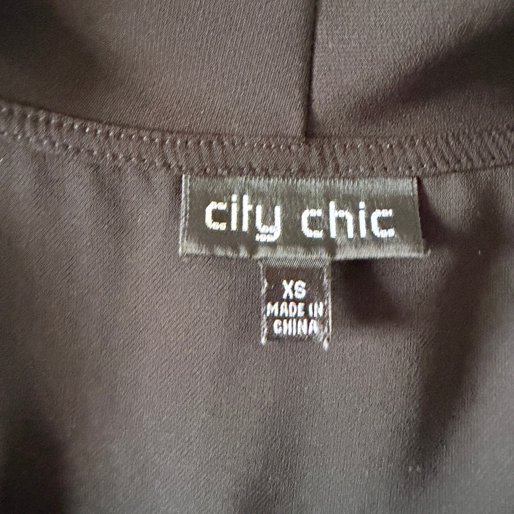 City Chic Black Polyester Chiffon Cardigan Size XS Waterfall Open Front Evening - Image 6