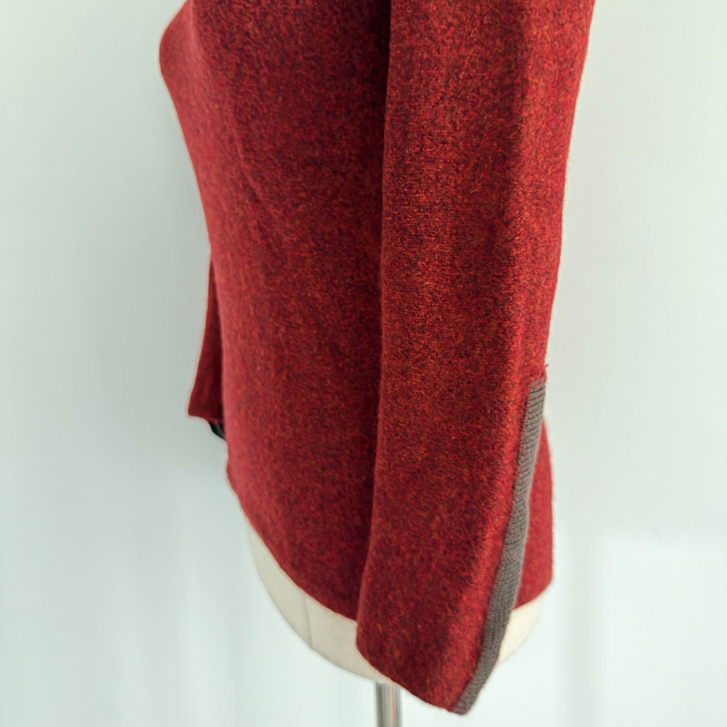 Elk The Label Womens Burgundy Merino Wool Blend Jumper Size M Crew Neck Casual - Image 16
