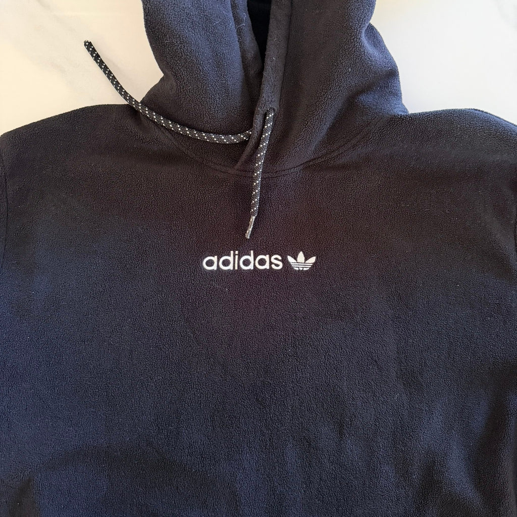 Adidas Originals Black Fleece Hoodie - Men's Size M - Image 15