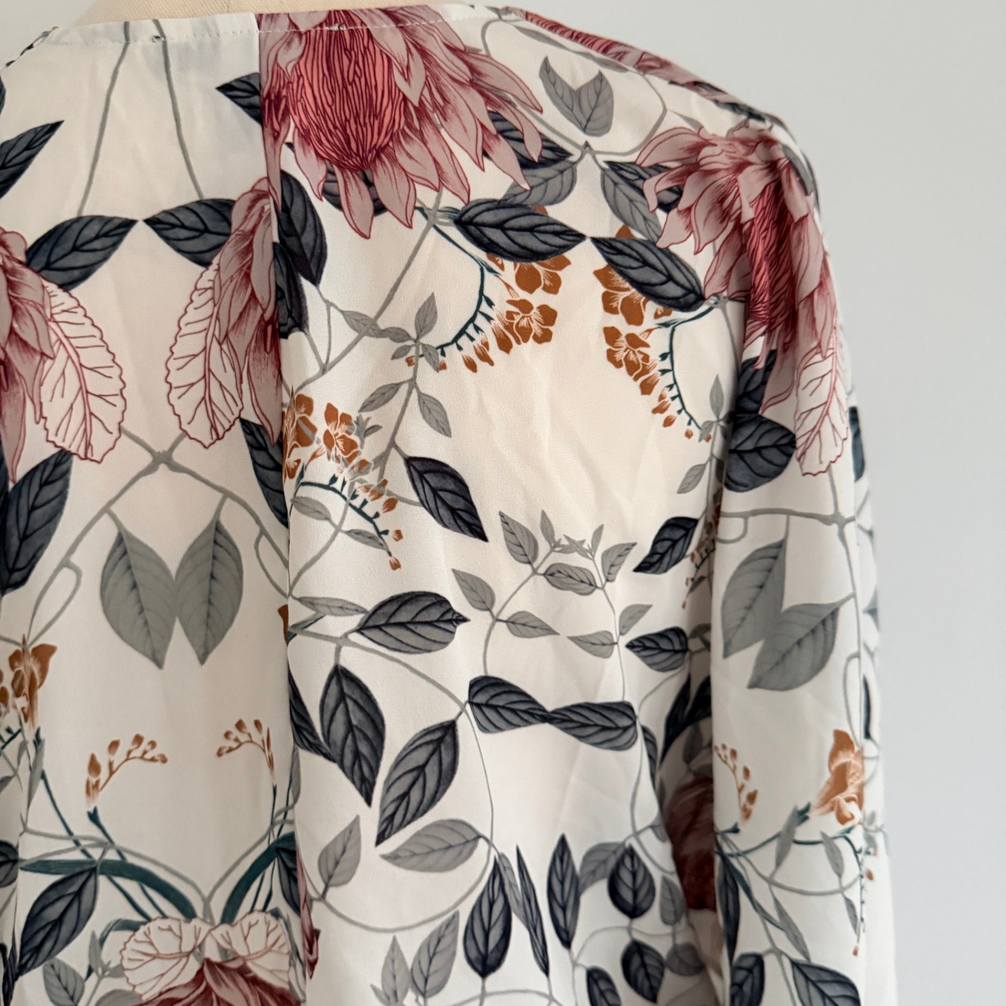 Sheike Floral Print Long Sleeve Wrap Top - Image 19