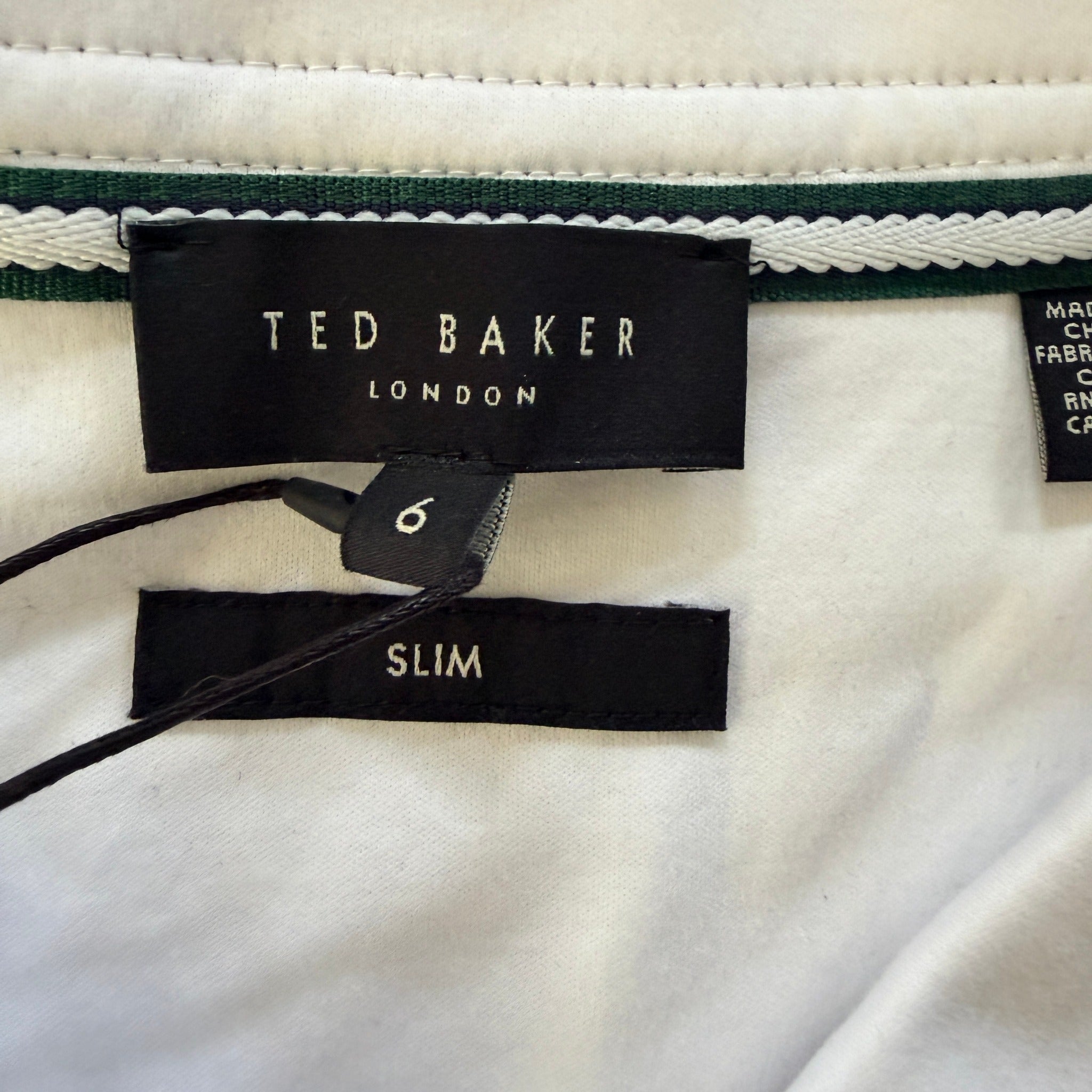 Ted Baker Zeiter Polo Shirt White Cotton Slim Fit Size 6 2XL Smart Casual BNWT - Image 18