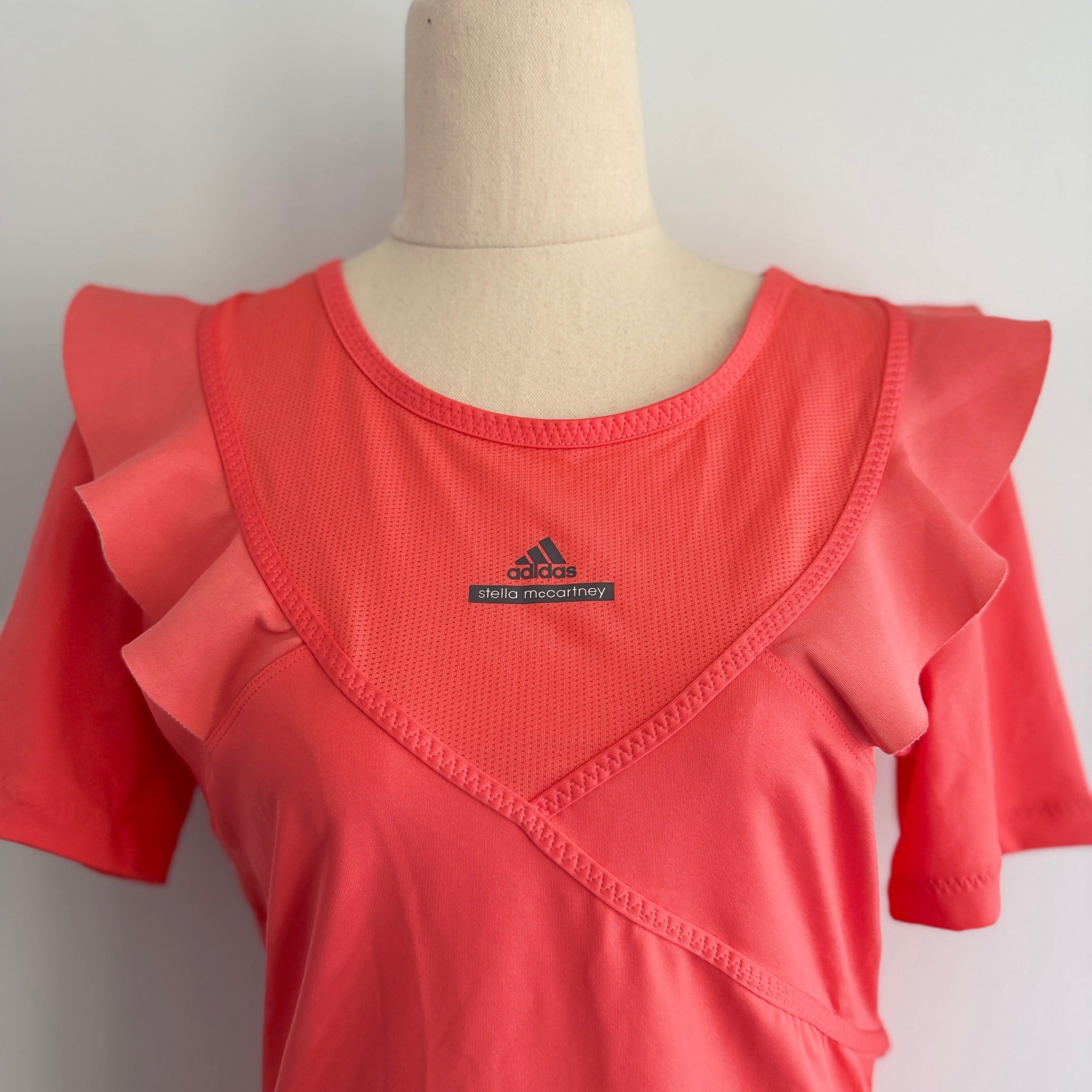 adidas stella mccartney by Stella McCartney Barricade Ruffle Top Orange Size M - Image 19