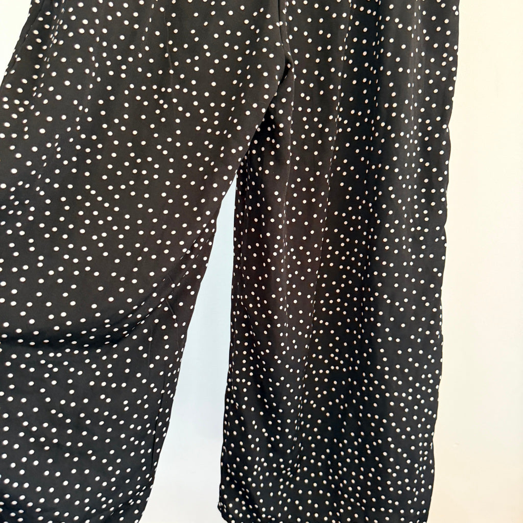 Dissh Black Polka Dot Polyester Jumpsuit Sz 14 Puff Sleeve V-Neck Party - Image 18