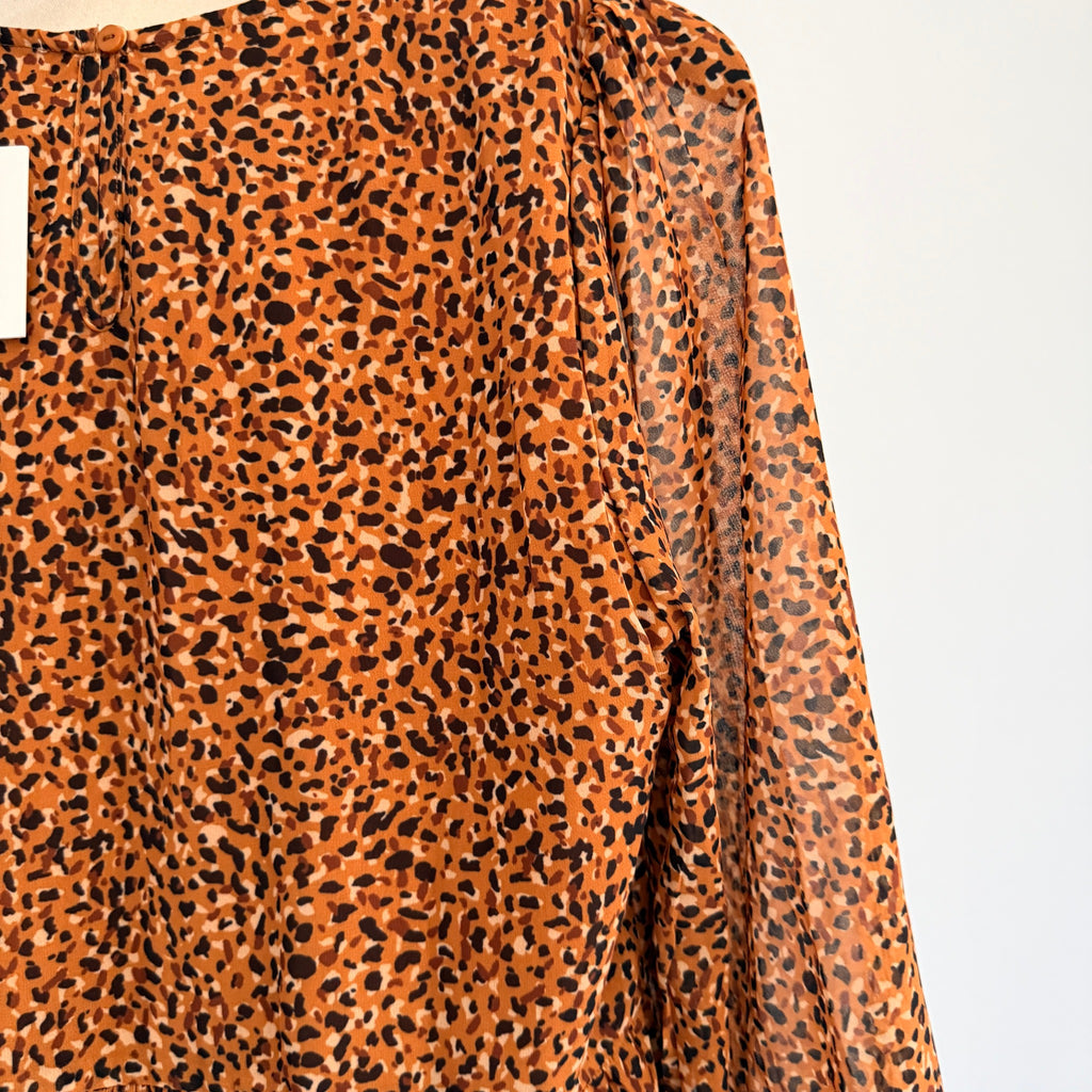 Atmos&Here Yasmin Spice Leopard Print Polyester Maternity Mini Dress Sz 10 BNWT - Image 17