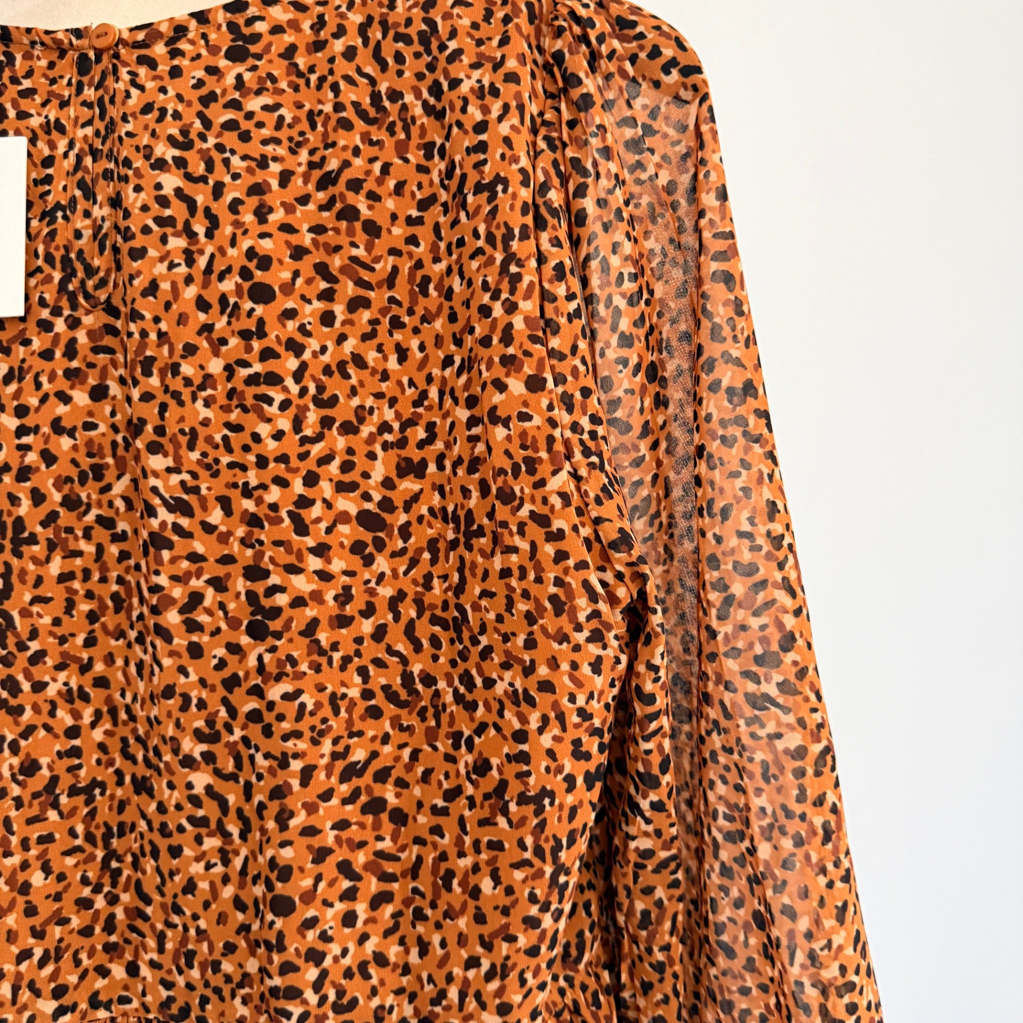 Atmos&Here Yasmin Spice Leopard Print Polyester Maternity Mini Dress Sz 10 BNWT - Image 17