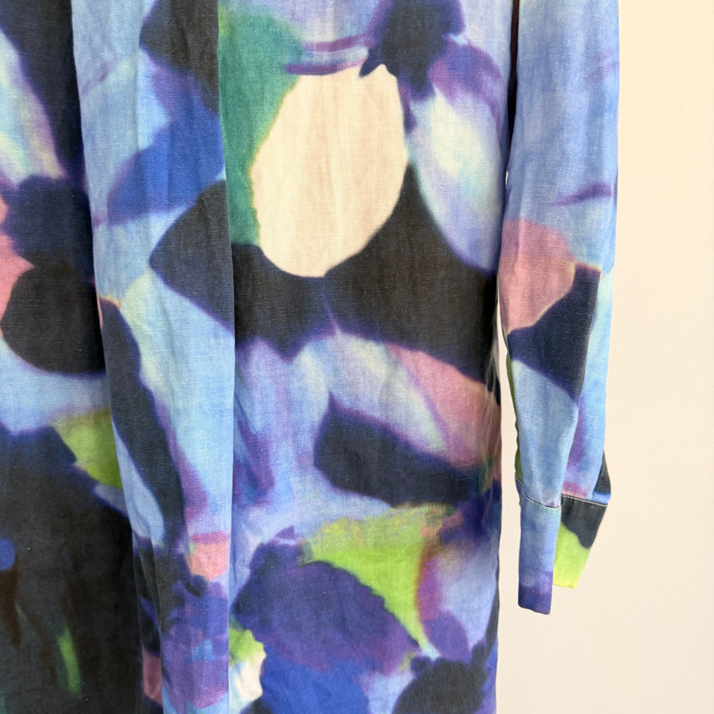 Hammock & Vine Multicolour Floral  Shirt Dress Sz 10 Boho Resort Wear - Image 5