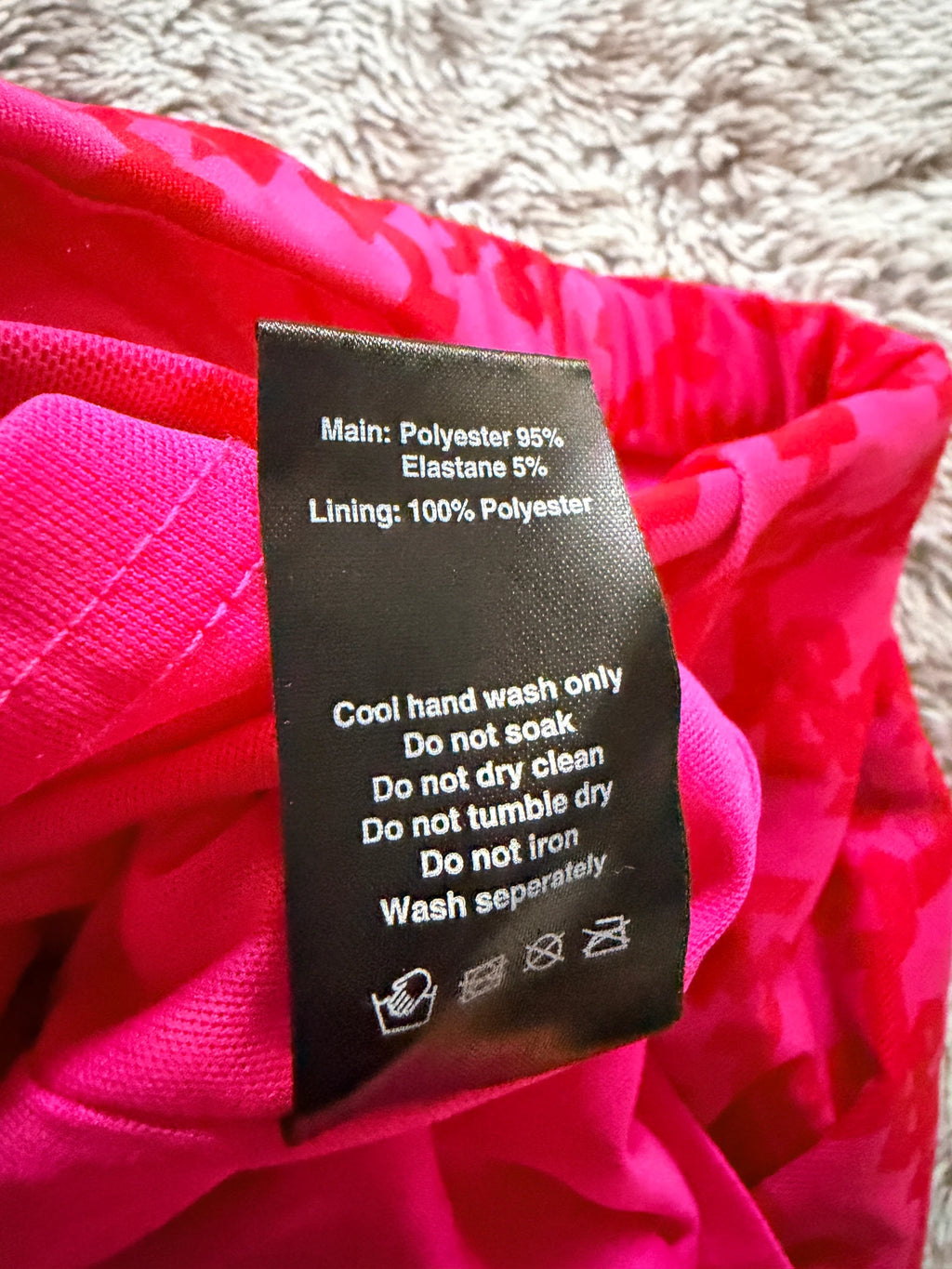 JGR & STN Pink Red Polyester Monogram Mesh Maxi Skirt Size 10 Party Night Out - Image 8
