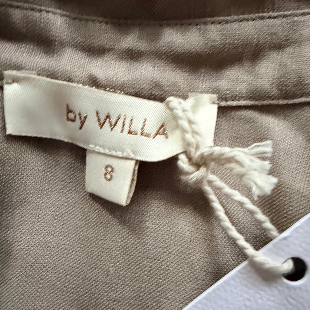 by WILLA Tan Long Sleeve Shirt Dress Belted Midi Size 8 Workwear BNWT - Image 14