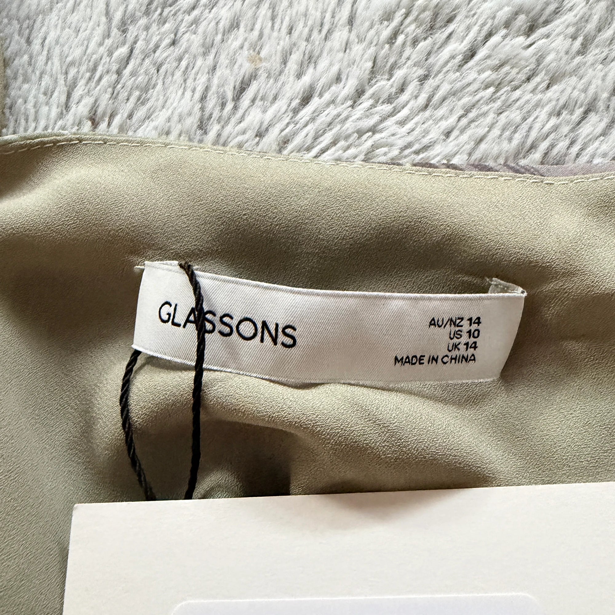 Glassons Khaki Charcoal Check Slip Dress Lace Trim Maxi Size 14 Evening BNWT - Image 18
