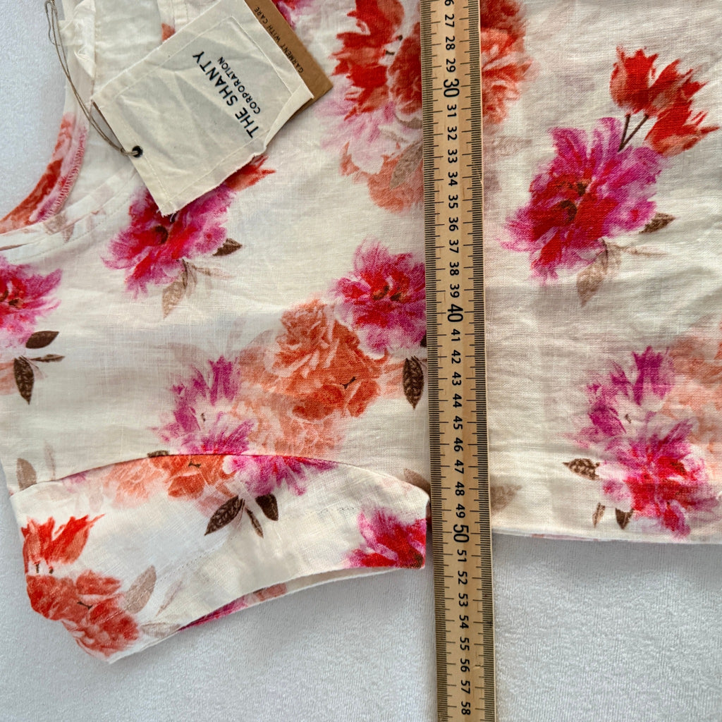 The Shanty Corporation Floral Linen Top - Lightweight Breathable Summer Essential - Image 18
