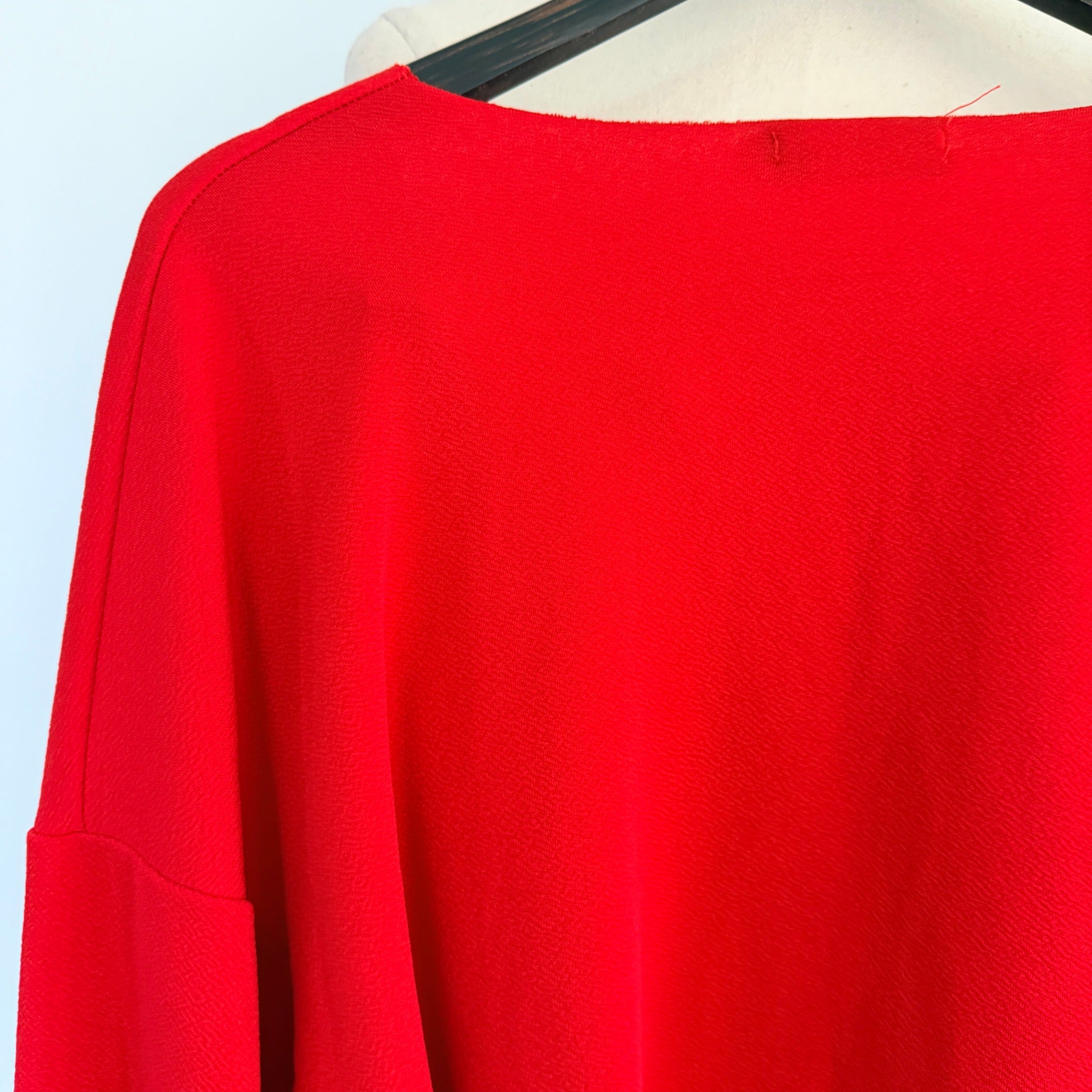 PrettyLittleThing Red Kimono Wrap Jacket Top Sz 20 V-Neck Party Evening - Image 20
