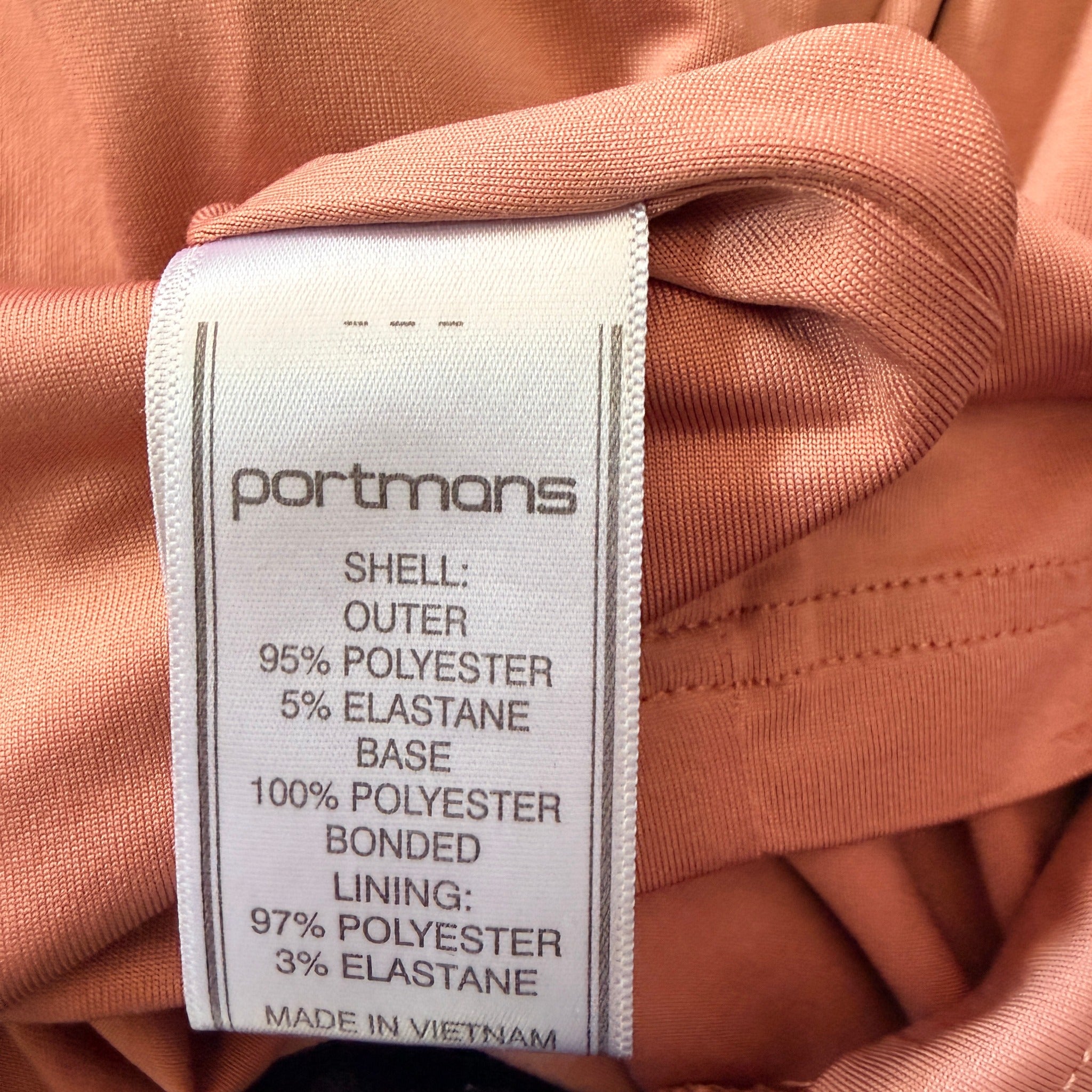 Portmans Colour Block Midi Dress Front Zip Detail Size 10 Casual - Image 7