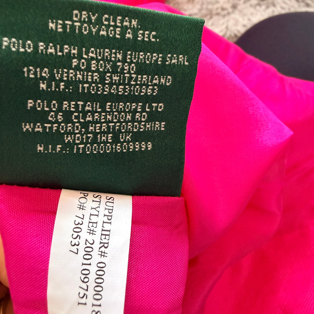 Lauren Ralph Lauren Colourblock Linen Dress Navy Pink Size 10 - Image 19