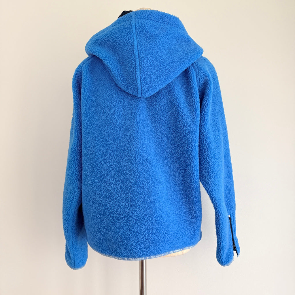 Billabong Blue Acrylic Polyester Fleece Hoodie Size 12 Vintage Casual - Image 2