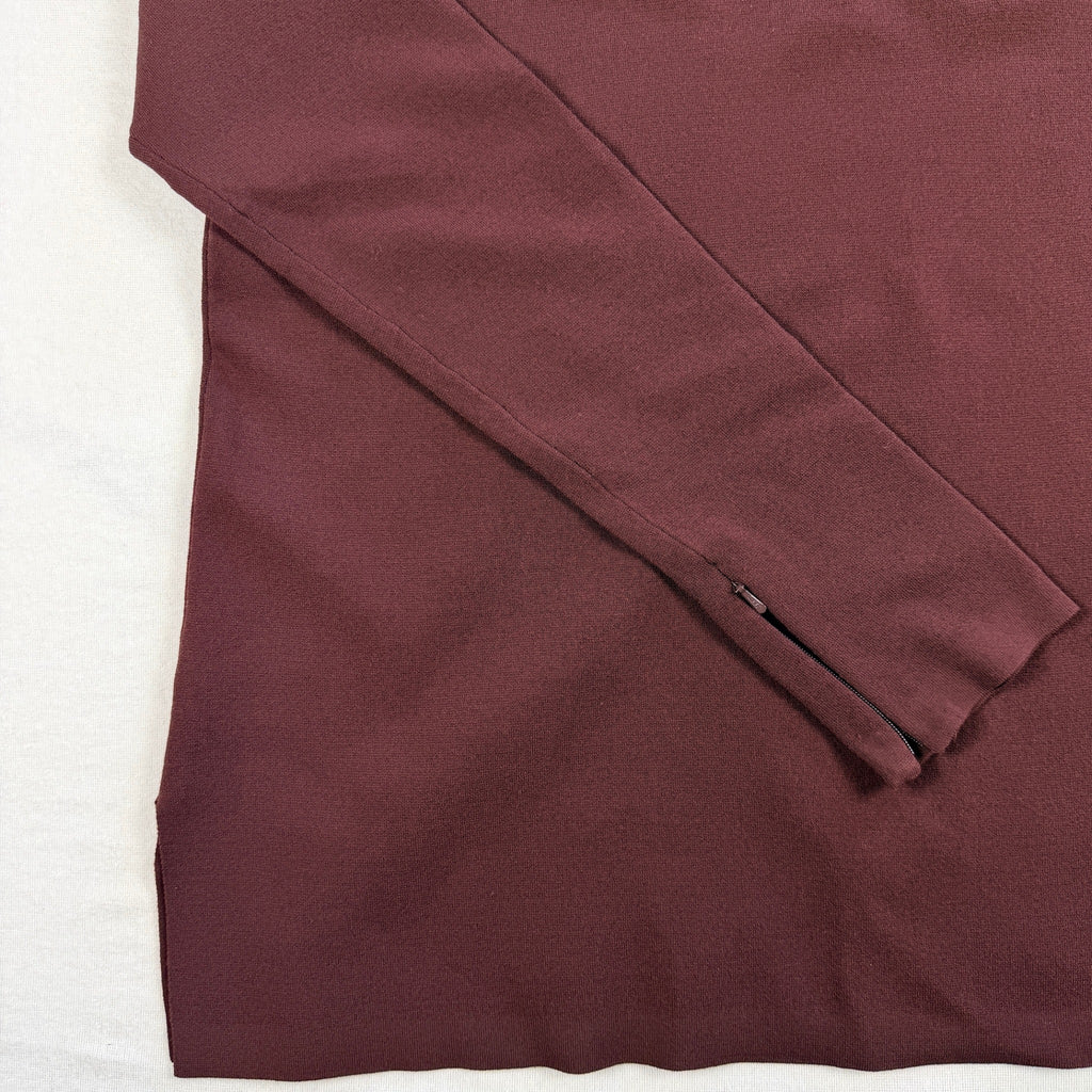 Scanlan Theodore Burgundy Longline Turleneck Knit Top Size m Funnel Neck - Image 20