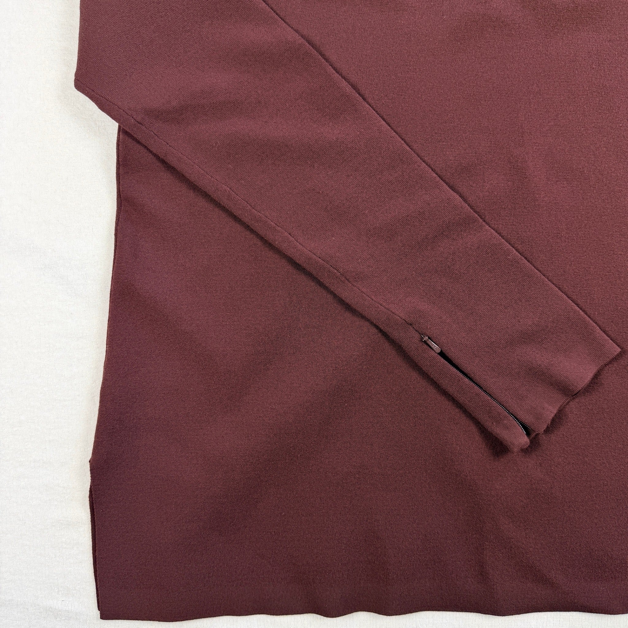 Scanlan Theodore Burgundy Longline Turleneck Knit Top Size m Funnel Neck - Image 20