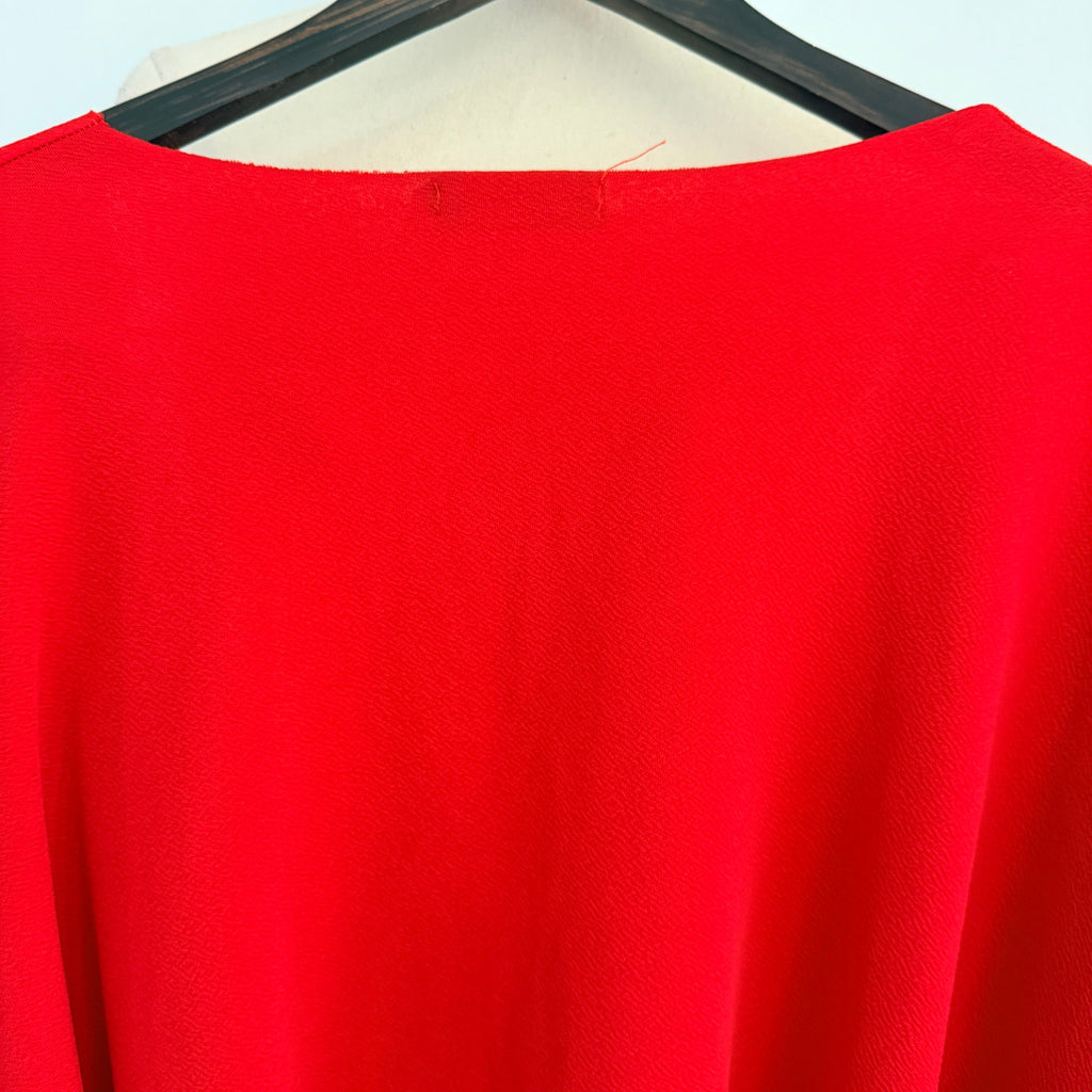 PrettyLittleThing Red Kimono Wrap Jacket Top Sz 20 V-Neck Party Evening - Image 5
