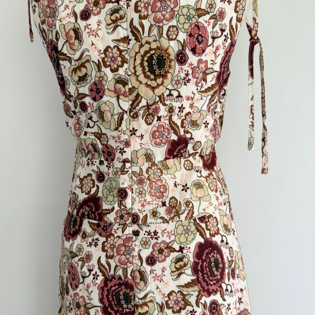 White Closet Womens Sz 8 Rayon Floral Maxi Dress Tie Shoulder Boho Summer - Image 14