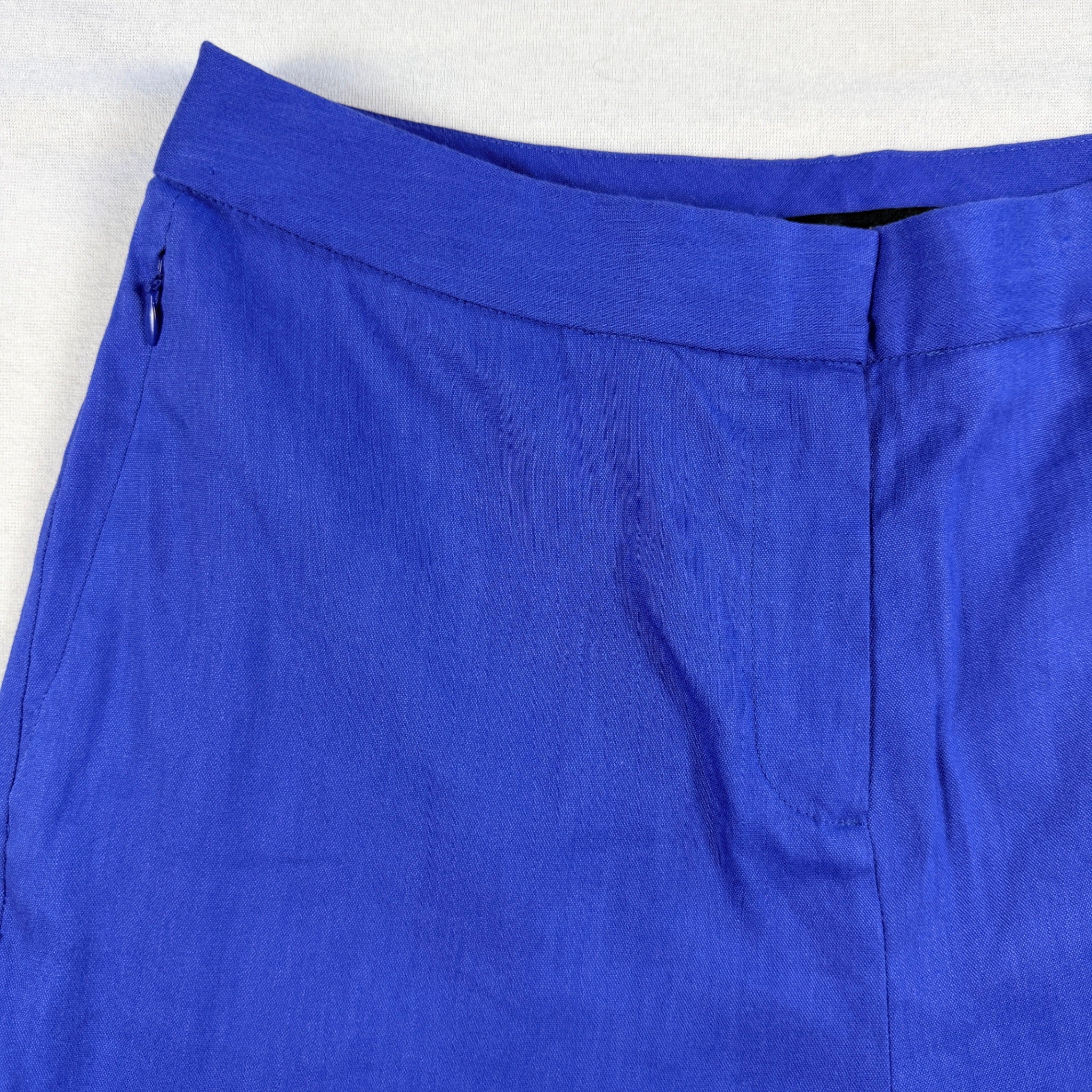 David Lawrence Helene Linen Short Azure Blue Size 10 Bermuda Tailored BNWT - Image 2