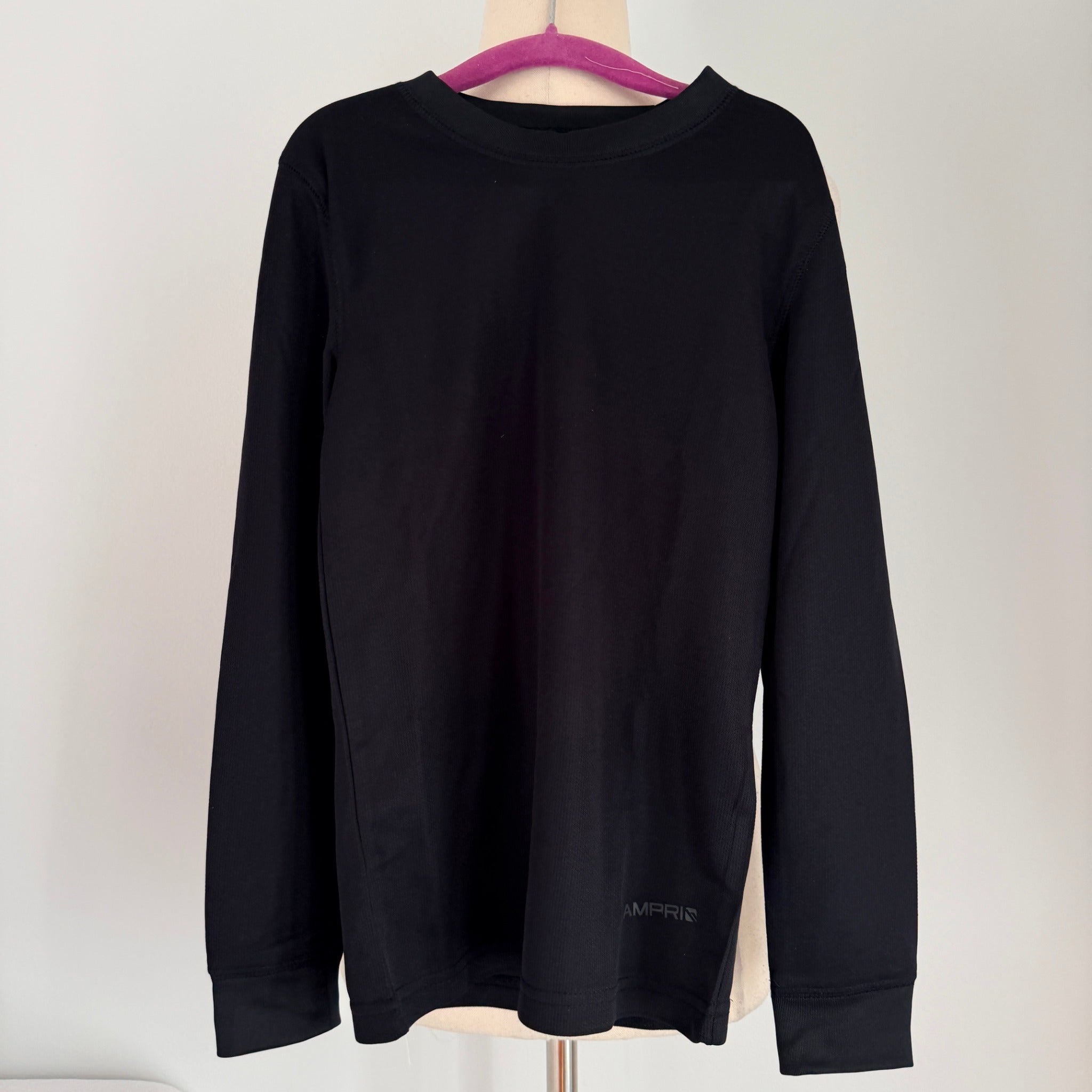 Camprio Black Junior Thermal Base Layer Top Size 9-10 Yrs Sports Long Sleeve - Image 2