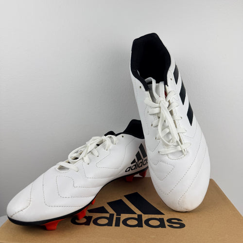 Adidas Goletto FG Junior Soccer Cleats - White/Black/Red Size US 6 - Image 1