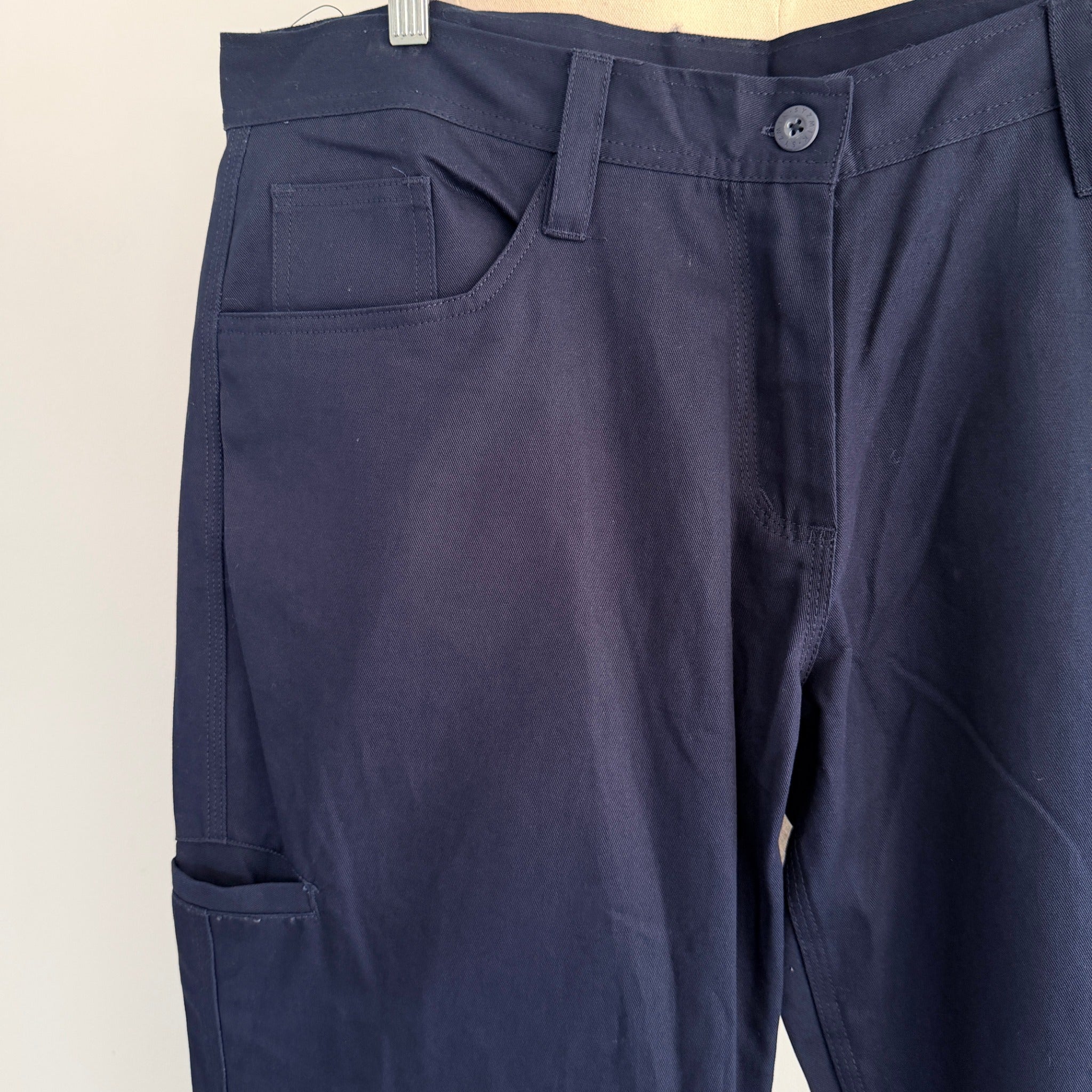 Syzmik Womens Navy Cotton Utility Cargo Pants Size 16 UPF50+ Workwear BNWT - Image 3
