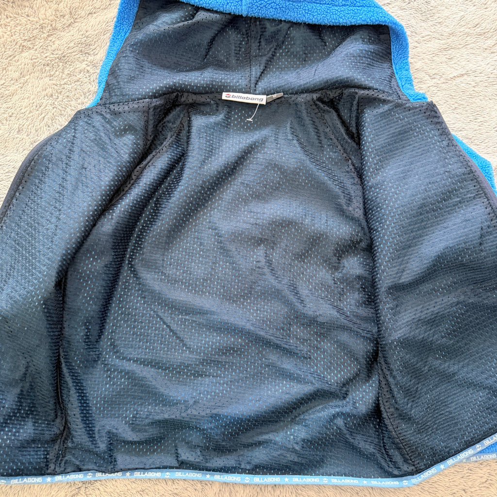 Billabong Blue Acrylic Polyester Fleece Hoodie Size 12 Vintage Casual - Image 5
