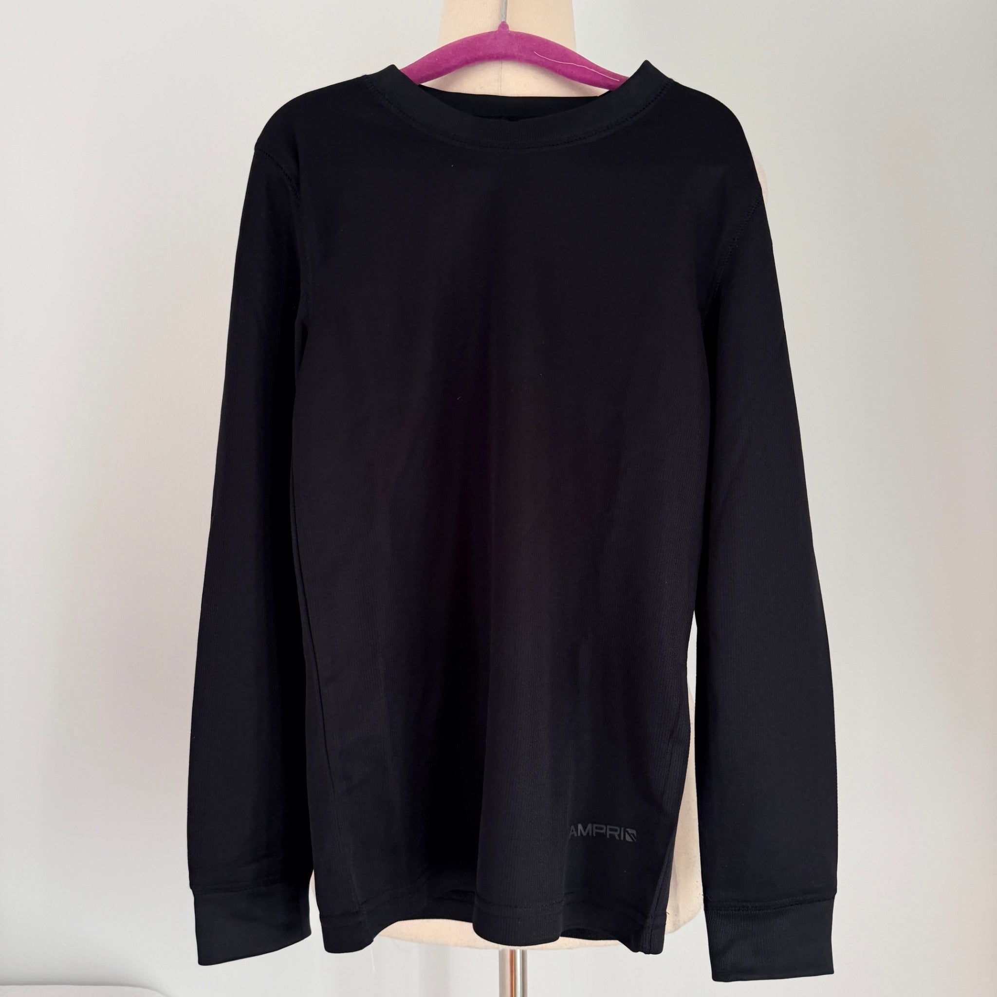 Camprio Black Junior Thermal Base Layer Top Size 9-10 Yrs Sports Long Sleeve - Image 2