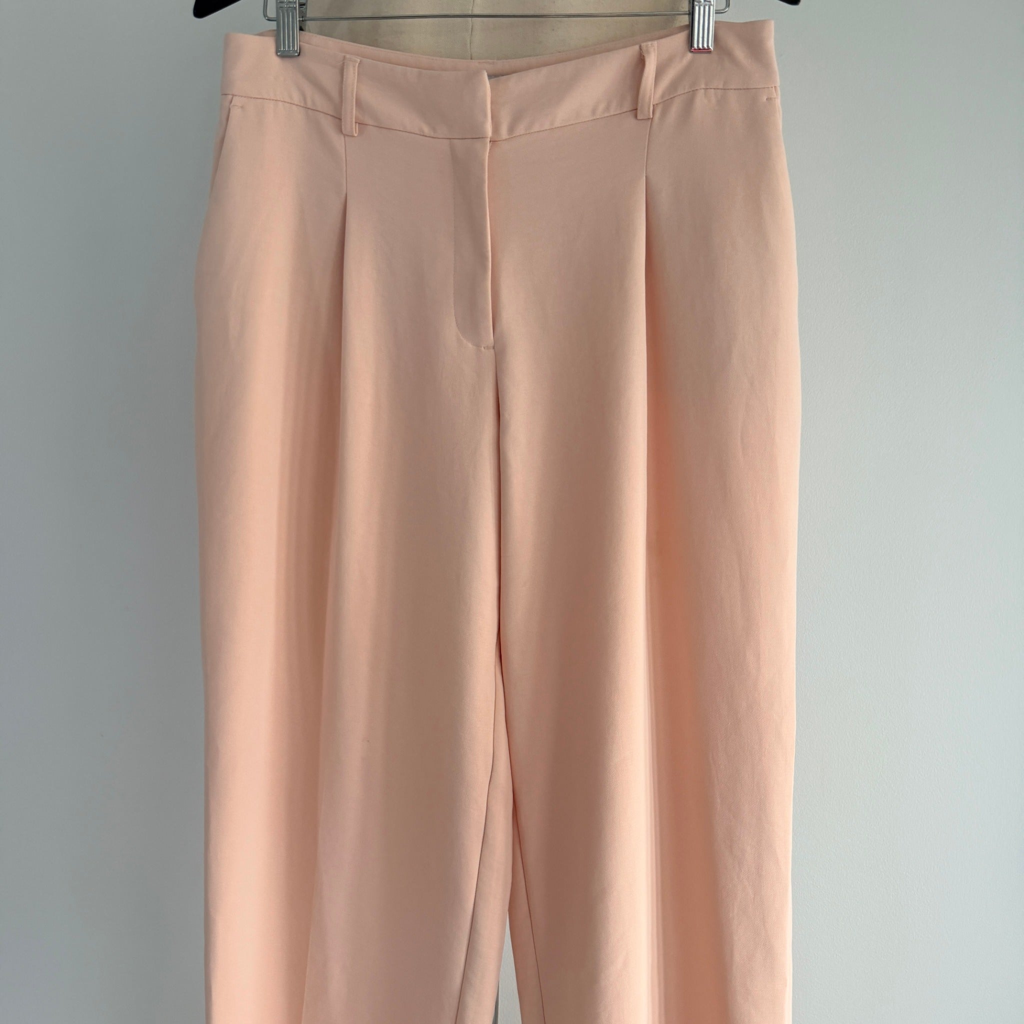 Tokito Petites Womens Blush Pink Recycled Polyester Wide Leg Trousers Size 12 - Image 3