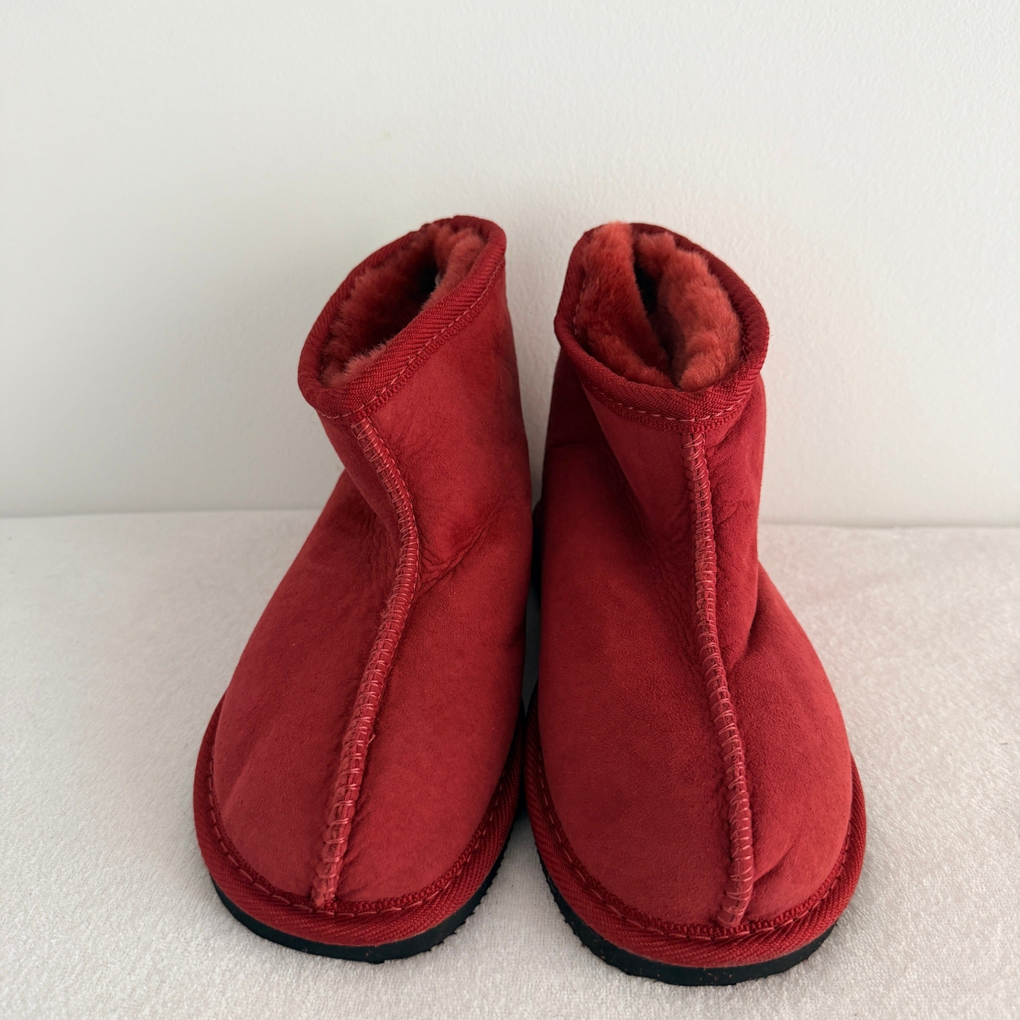 UGG Boots of Australia Ultra Mini Boots - Vibrant Red Genuine Sheepskin Size 4 AU - Image 2