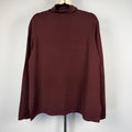 Scanlan Theodore Burgundy Longline Turleneck Knit Top Size m Funnel Neck - Image 1