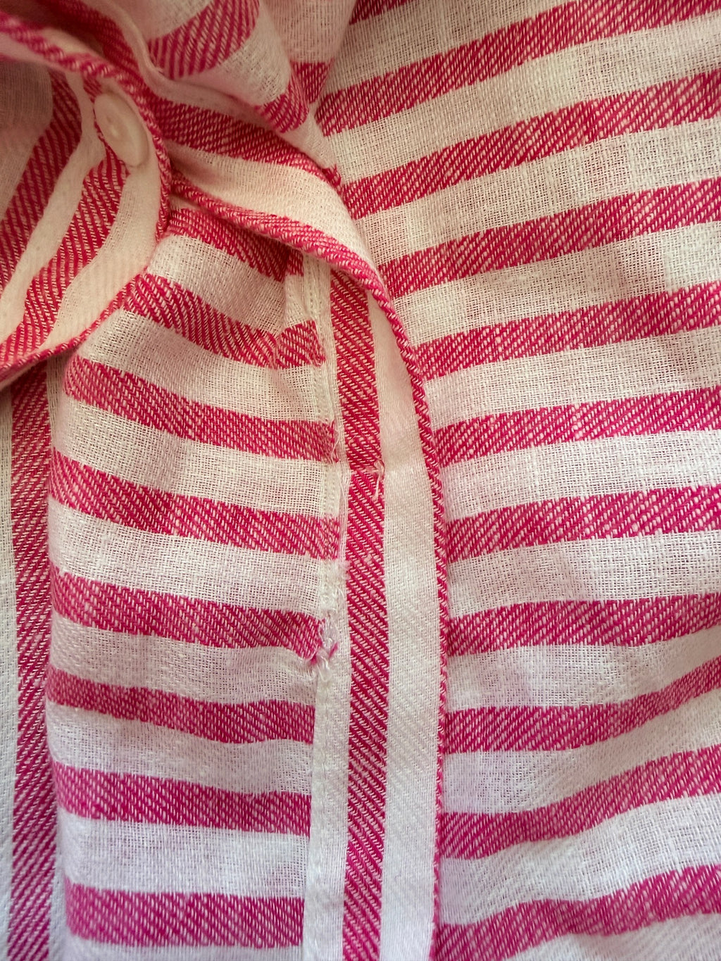 Regatta Sz 12 Red White Mixed Stripe Linen Cotton Button-Up Shirt Casual Resort - Image 21