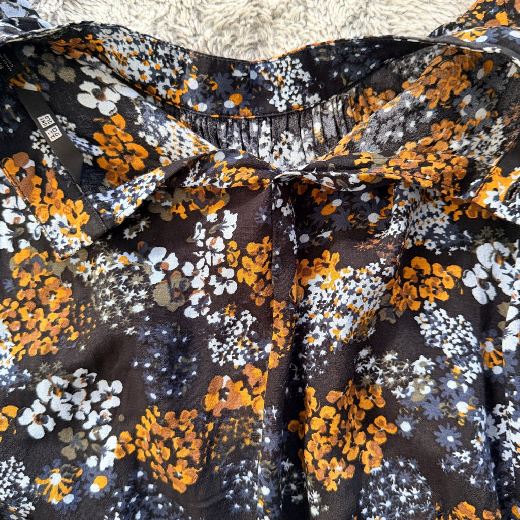 UNIQLO Womens Floral Print Viscose Sleeveless Shift Dress Size M Summer Casual - Image 21