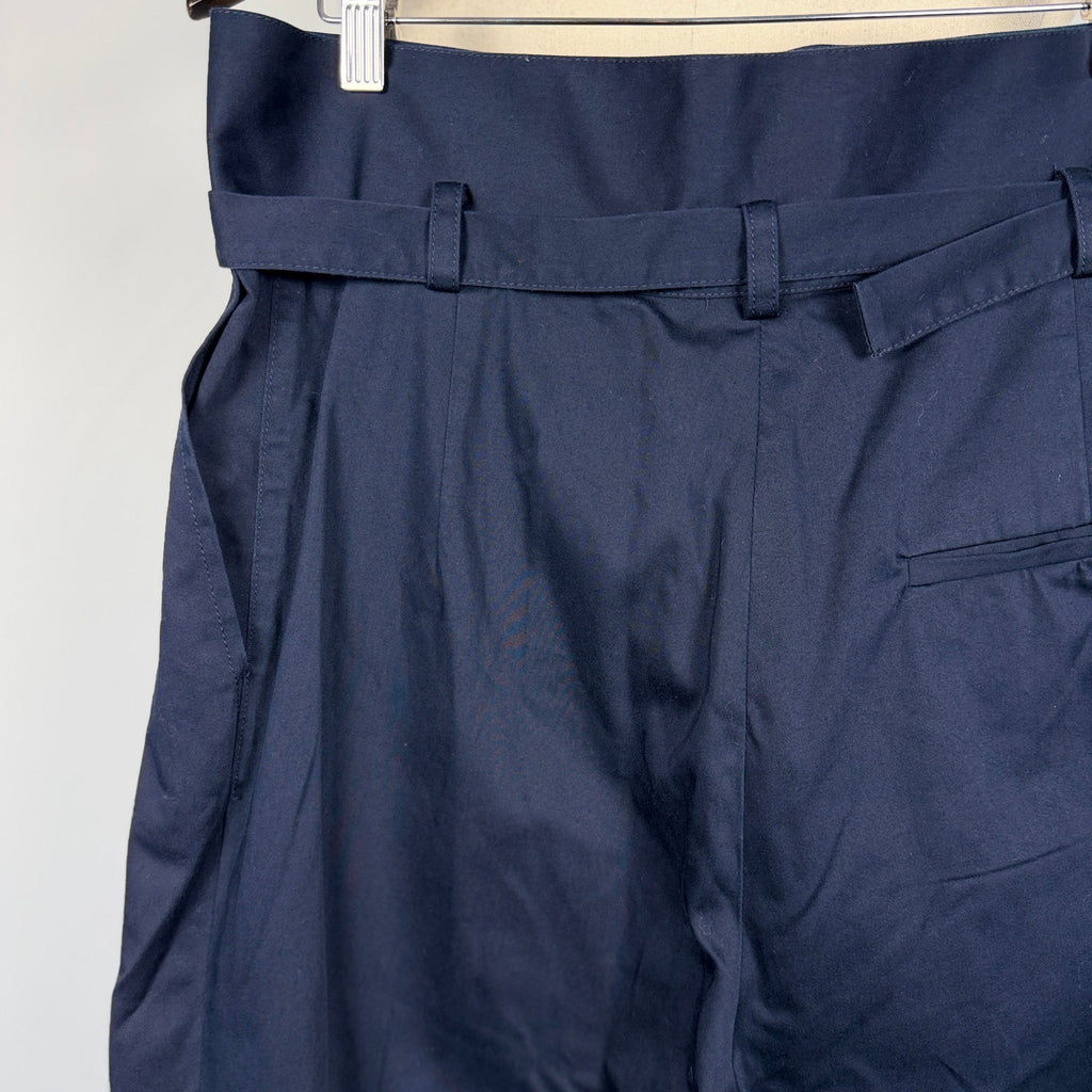 Scanlan Theodore Navy Belted High Waist Tapered Pants Sz 12 Cotton Blend - Image 22