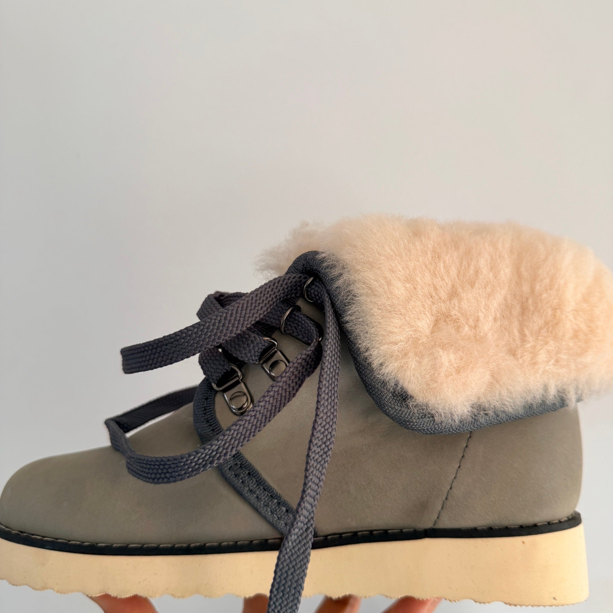 UGG Boots of Australia Lace-Up Ankle Boots - Genuine Sheepskin Shearling Lined Grey - Image 22
