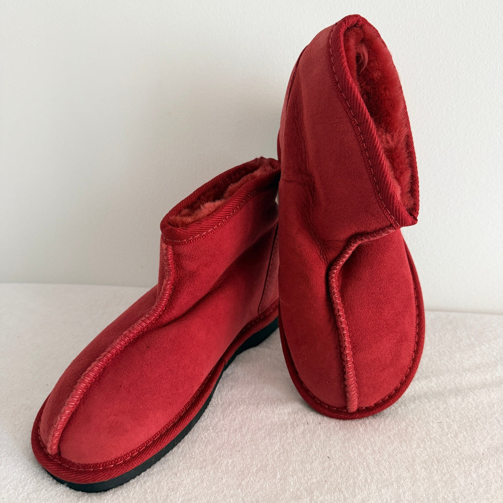 UGG Boots of Australia Mini Ankle Boots Rust Red Kids Girls W3 Sheepskin New - Image 4