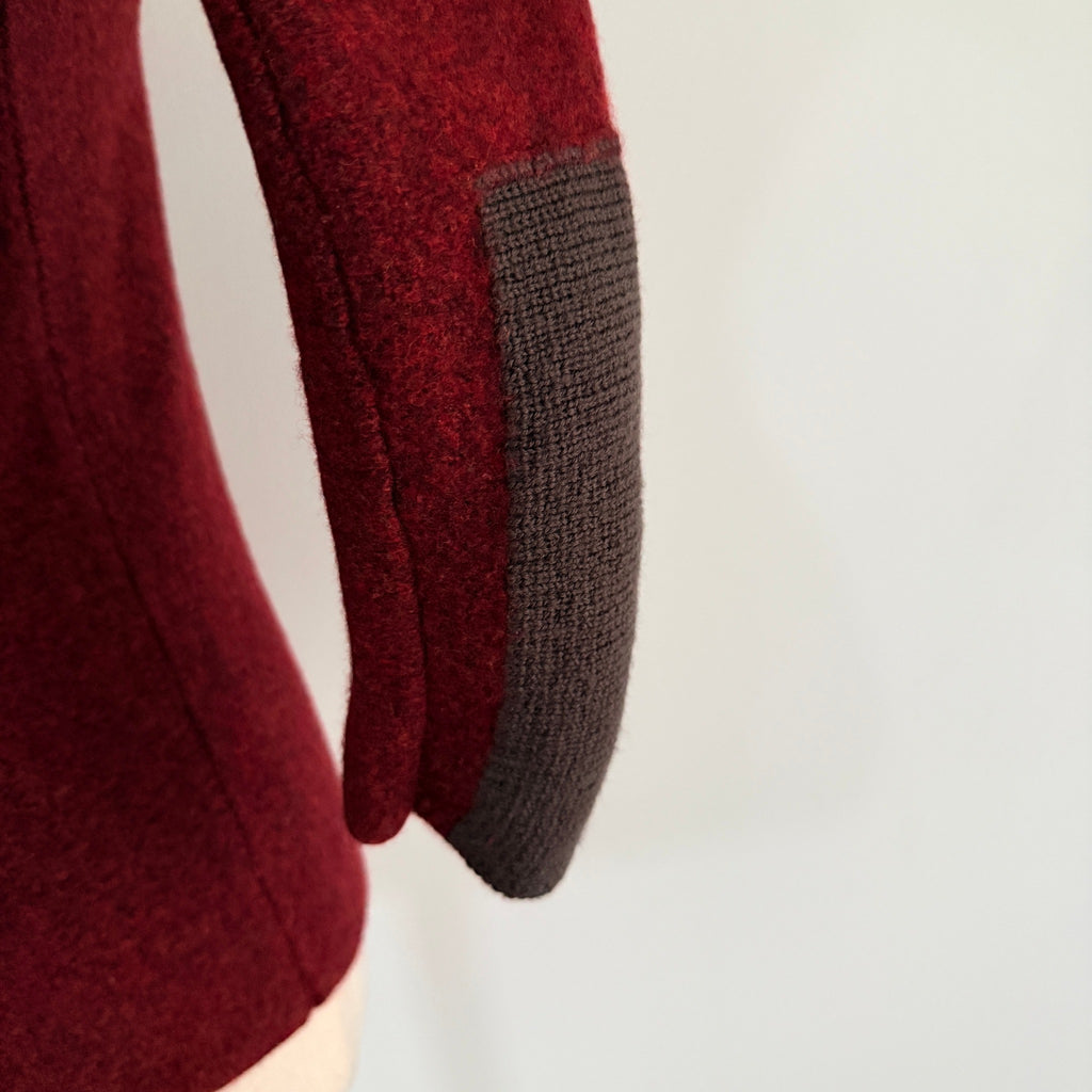 Elk The Label Womens Burgundy Merino Wool Blend Jumper Size M Crew Neck Casual - Image 8