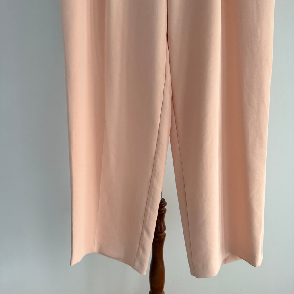 Tokito Petites Womens Blush Pink Recycled Polyester Wide Leg Trousers Size 12 - Image 7