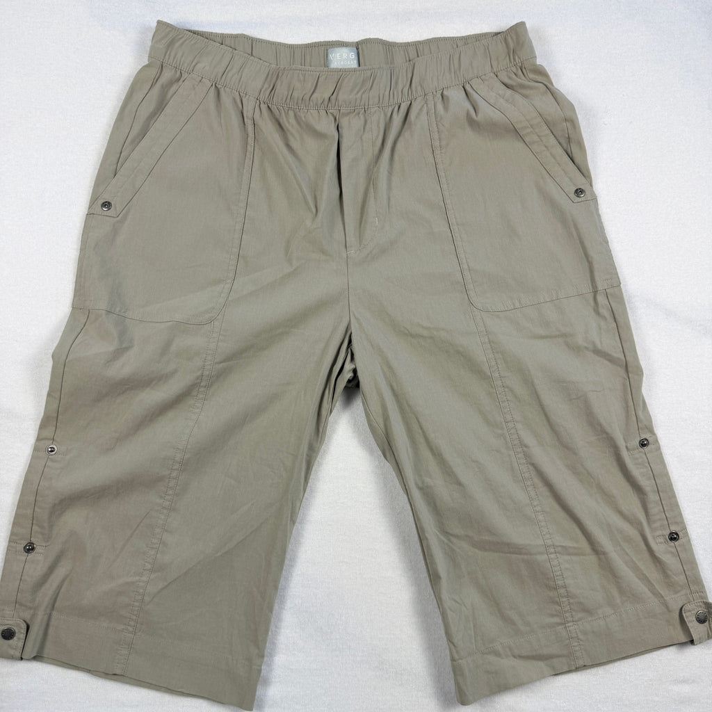 Verg Acrobat Cargo Shorts Size 10 Khaki Cotton Stretch Elastic Waist Casual - Image 1