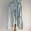 Riders by Lee Light Blue Denim Distressed Dad Jeans Size 8 High Rise Casual NWT - Image 1