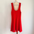 Red Knit Sleeveless Dress Textured Pleated Skirt Size XL NWT Casual - Image 1