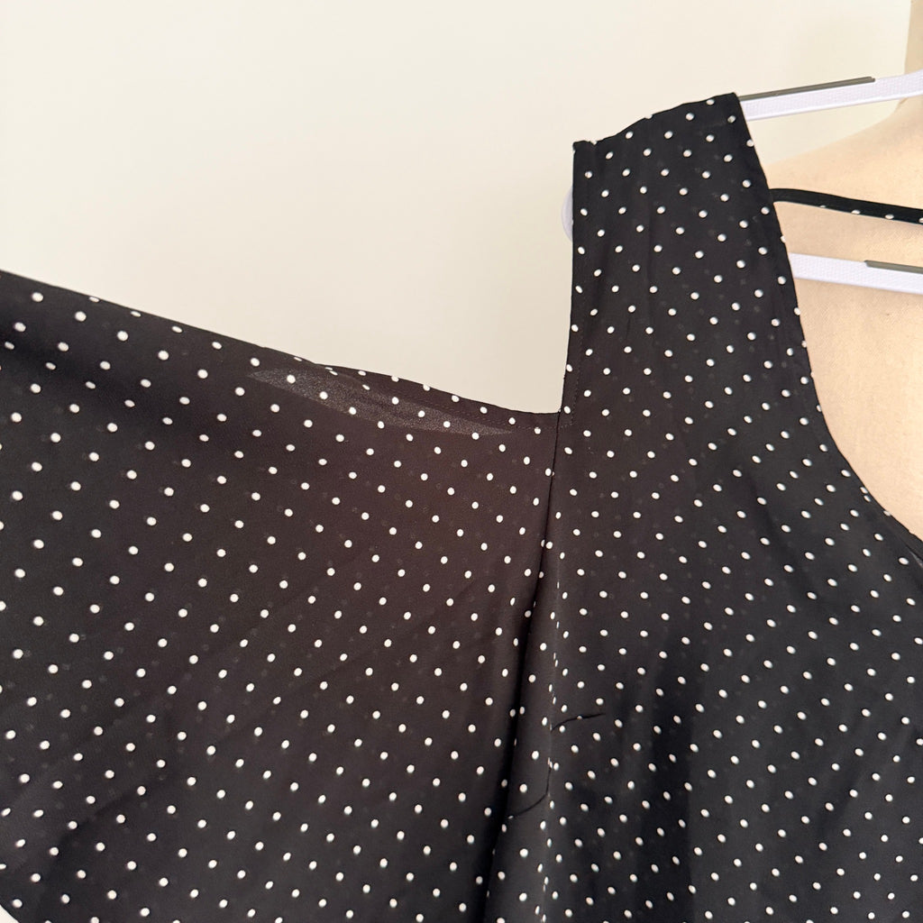 City Chic Polka Dot Black Polyester Frill Off Shoulder Top Size M BNWT NWT - Image 4