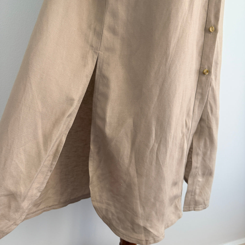 by WILLA Tan Long Sleeve Shirt Dress Belted Midi Size 8 Workwear BNWT - Image 8
