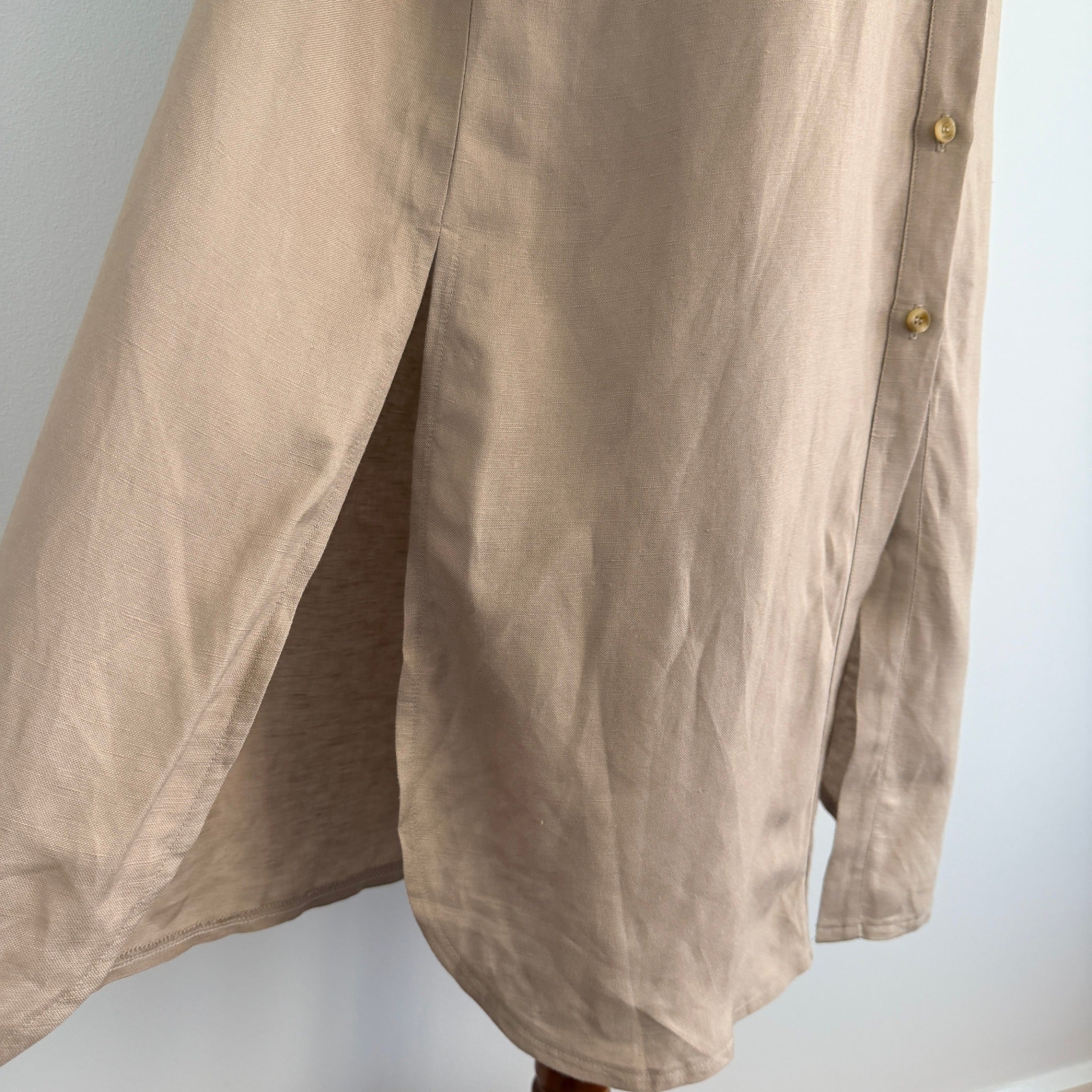by WILLA Tan Long Sleeve Shirt Dress Belted Midi Size 8 Workwear BNWT - Image 8